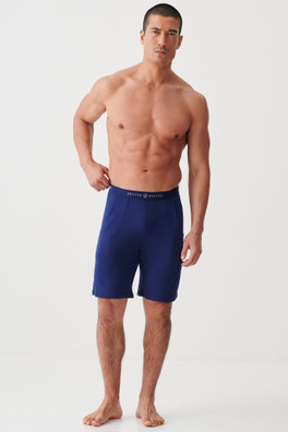 Mens Bamboo Sleep Shorts - Solid Navy