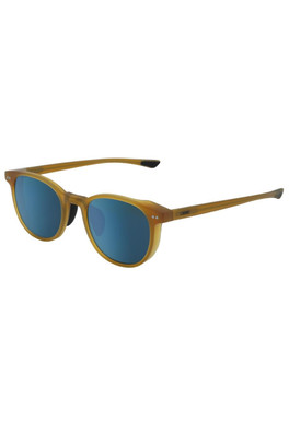 Chill Out Round Cat 3 Lifestyle Sunglasses - Matt Amber w/ Blue Lens