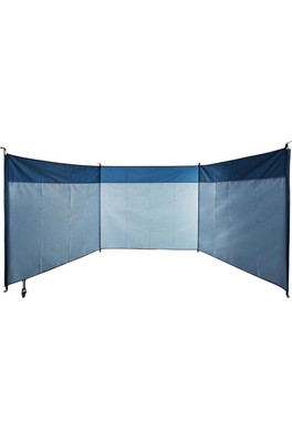 Portable Folding Beach Windbreak - Blue Stripes
