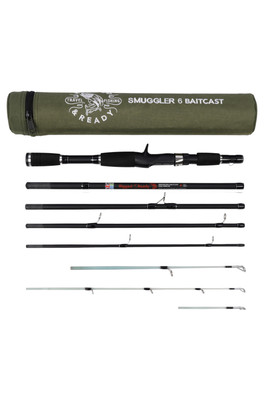 Smuggler 6 Baitcast Compact Travel Fishing Rod - Black