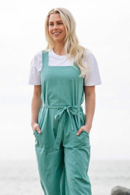 Cotton Women's Jumpsuit - Teal