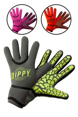 3MM Neoprene Swim Gloves - Grey/Green