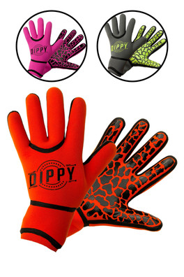 3MM Neoprene Swim Gloves - Orange