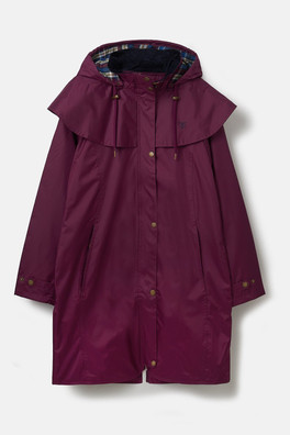 Outrider Womens 3/4 Length Waterproof Raincoat - Plum
