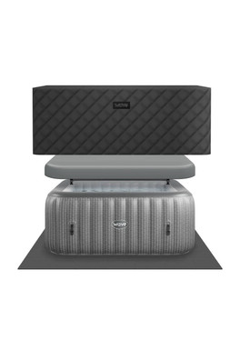 Pacific 6-Person EnergySave Hot Tub Bundle - Grey Rattan