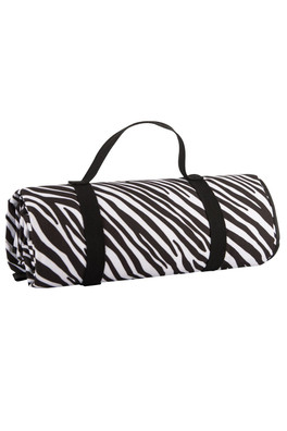 Black & White Stripe Picnic Blanket - Black & White Stripes