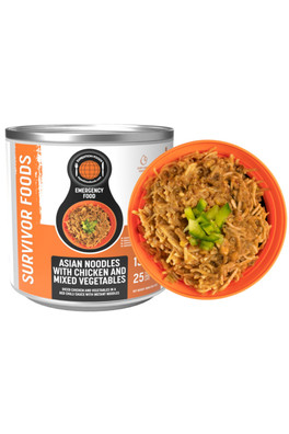 Asian Noodles with Chicken and Mixed Veg Tin - Multicolured