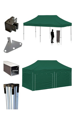 Pro30 4.5m x 3m Gazebo - RACKING GREEN
