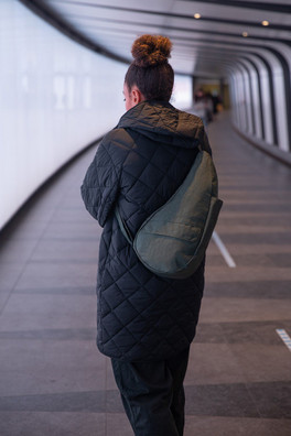 Textured Nylon Bag S 6L - Caviar