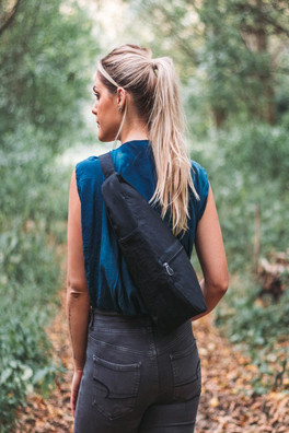 Textured Nylon Bag S 6L - Black