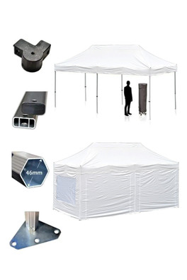 Protex40 6m x 3m Gazebo - WHITE