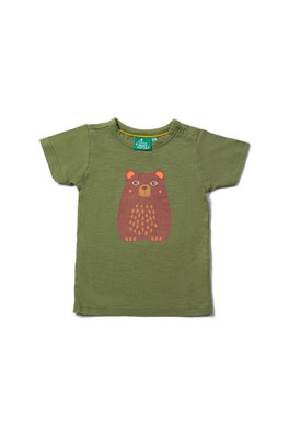 Bear Baby Kids 100% Organic Cotton T-Shirt - Green