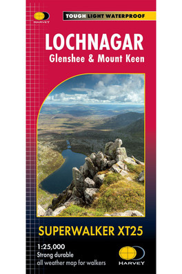 Lochnagar, Glen Shee & Mount Keen Superwalker Map - Scale: 1:25,000