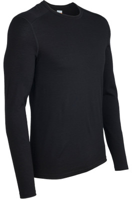 Merino 200 Oasis Mens L/S Crew Neck Base Layer - Black