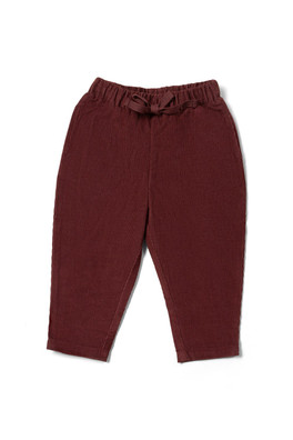 Baby Kids 100% Organic Cotton Cord Trouser - Brown