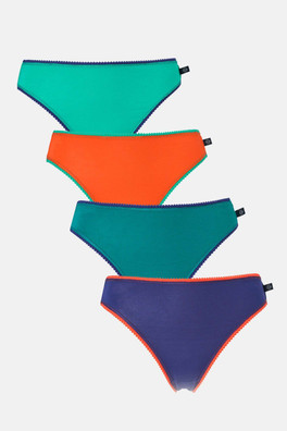 Womens Four-pack Bamboo High Leg Knickers - Warm Spice