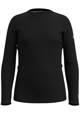 Merino 250 Kids Long Sleeve Crew Base Layer - Black