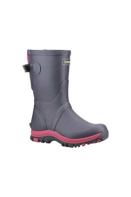 Realm Adjustable Short Wellington Boot Womens - Navy/Pink