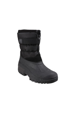 Chase Touch Fastening and Zip up Winter Boot Mens - Black