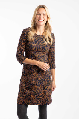 Starshine Womens Printed Jersey Dress - Midnight