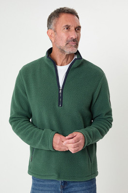 Mens Borg Half Zip Fleece - Green