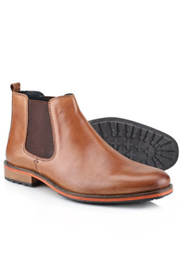 Argyll Mens Premium Leather Chelsea Boots - Tan