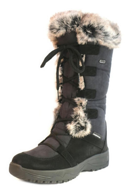 Lucia2 Women's Winter Boots with Ice Grips - Black