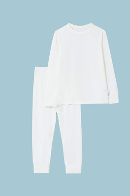 Kids Bamboo Base Layer Set - Frost White