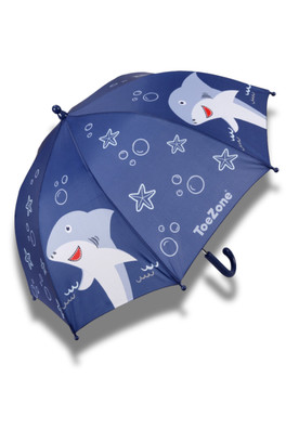 Kids Shark Waterproof Lightweight Umbrella - Navy
