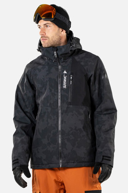 Orion 2.0 Mens Ski Jacket - Black Map