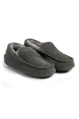 Mens Quentin Sheepskin Slipper - Granite