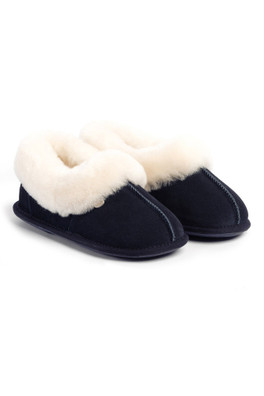 Womens Classic Sheepskin Slipper - Navy