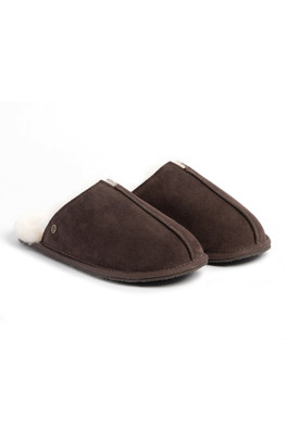 Mens Jude Sheepskin Slipper - Chocolate