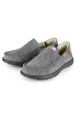 Couch 2.0 Woolie Mens Indoor/Outdoor Suede Slipper - Charcoal