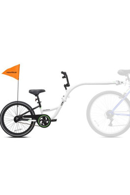 Kazam Link Tagalong Trailer Kids Bike - White