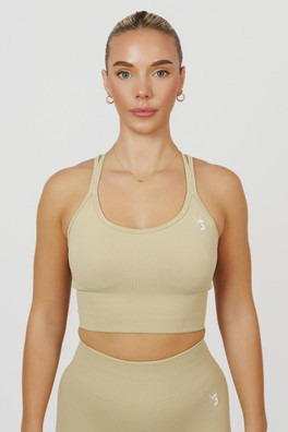 Form Women's Seamless Strappy Sports Bra - Light Camel