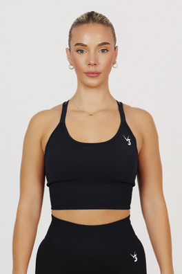 Form Women's Seamless Strappy Sports Bra - Black