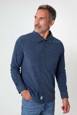 Mens Corduroy Shirt - Blue