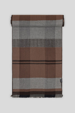 Loxwood Mens Multi Print Scarf - Charcoal