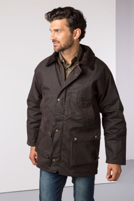 Thirsk Mens Waxed Jacket - Brown