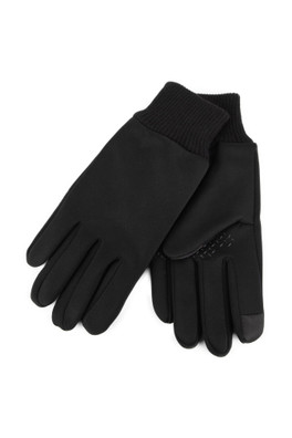 Mens Thermal Double Lined Knitted Gloves - Black