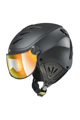 Camulino Kids Helmet with Mirror Visor - Black ST/Orange Mirror
