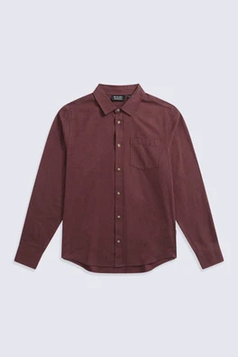 Hove Mens Shirt - Burgundy