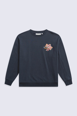 Dakota Womens Graphic Sweatshirt - Dark Blue