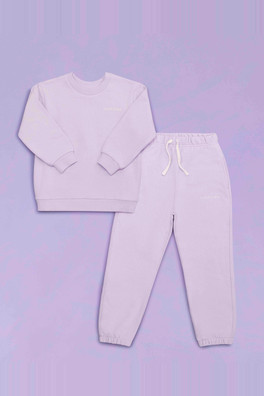 100% Organic Cotton Kids Tracksuit - Dusk Lilac