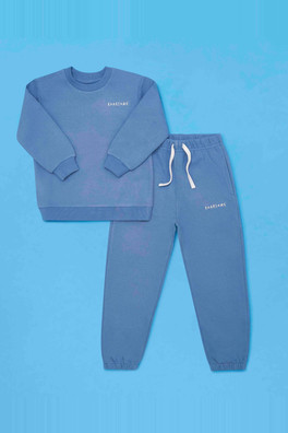 100% Organic Cotton Kids Tracksuit - Ocean Blue