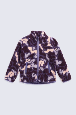 Sophie Kids Curve Hem Full Zip Fleece - Dark Purple
