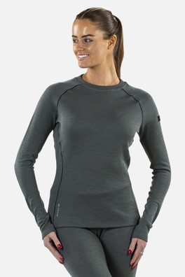 Merino Womens Crew Neck Base Layer - Turquoise