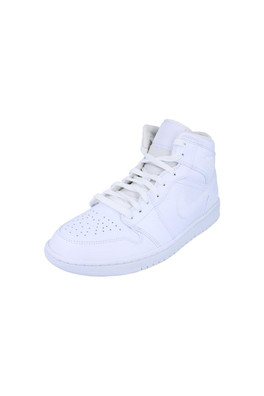 Air Jordan 1 Mid Mens Hi Top Basketball Trainers - White