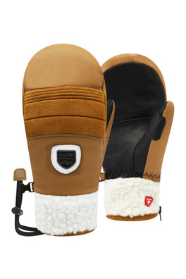 90 Leather2 Men's Waterproof Polymax Ski Mittens - Brown